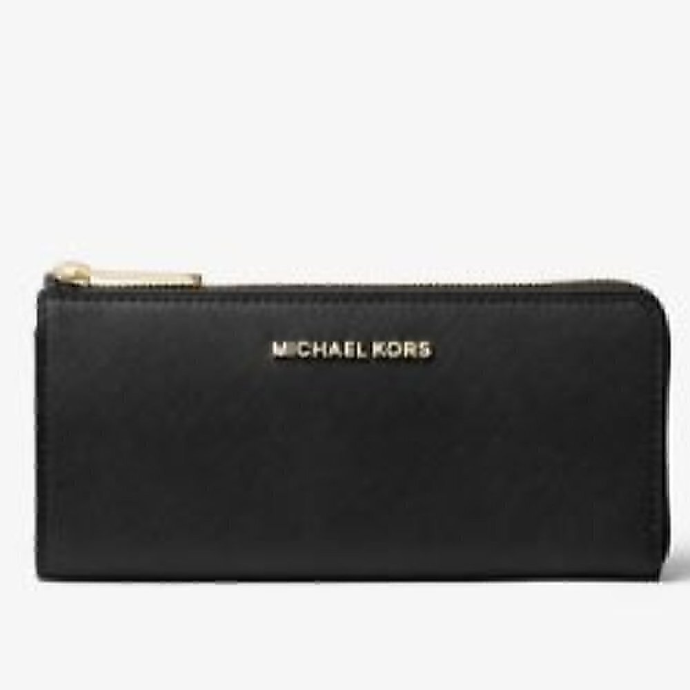 Michael Kors Large Black Leather Quarter-Zip Wallet  NWT - Picture 4 of 5